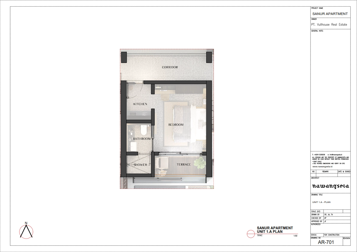 Classic Studio Segara (Unit 1A) floor plan